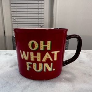“Oh What Fun” Red Coffee / Tea Ceramic Mug - NWOT